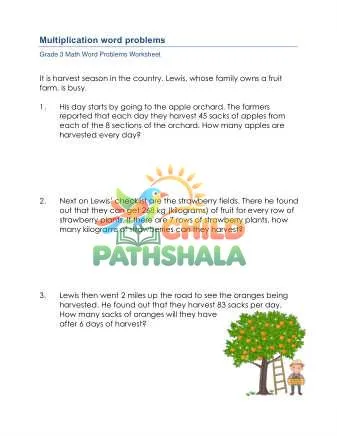 Preview of Grade 3 Multiplication Word Problems