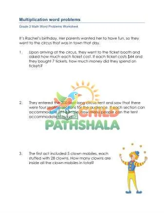 Preview of Grade 3 Multiplication Word Problems