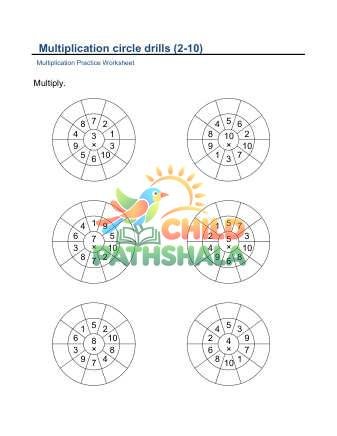 Preview of Multiplication Circle Drills F