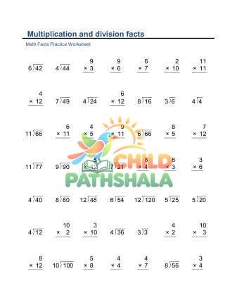 Multiplication Division Facts C