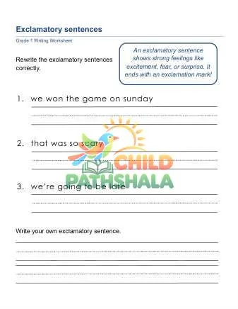 Preview of Exclamatory Sentences