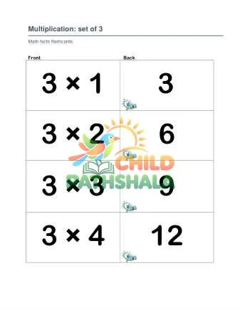 Preview of Multiplication Set 3 4