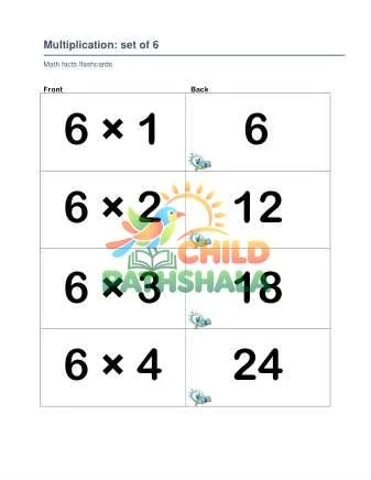 Preview of Multiplication Set 6 7