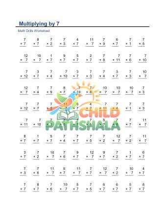 Preview of Seven Times Table E