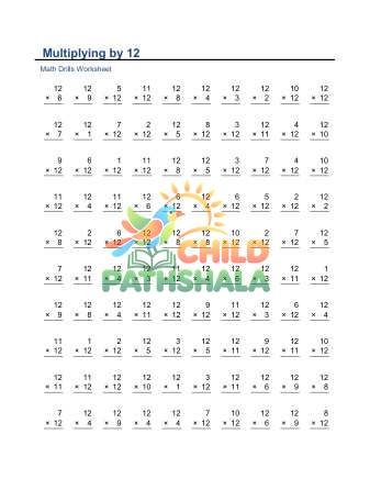 Twelve Times Table D