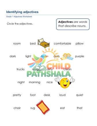 Preview of Identify Adjectives B