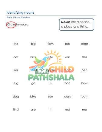 Preview of Identify Nouns A