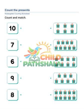 Count Match 10 F Worksheet for Grade 1