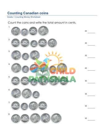 Preview of Counting Money Nickels Dimes Quarters Cdn E