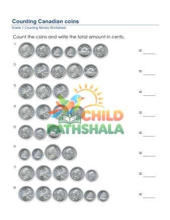 Preview of Counting Money Nickels Dimes Quarters Cdn F