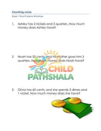 Preview of Counting Money Word Problems