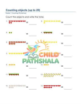 Preview of Counting Objects To 20