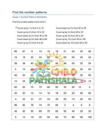 Preview of Find Number Patterns