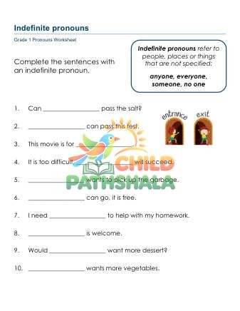 Preview of Indefinite Pronouns B