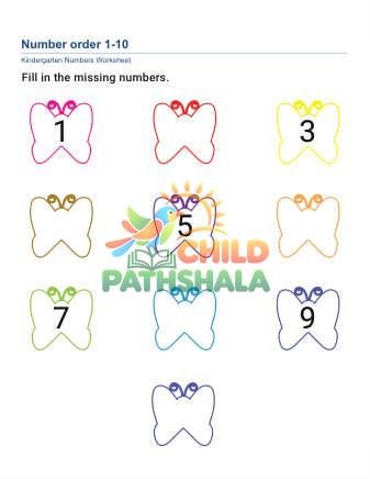 Preview of Number Order 1to10 B