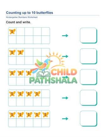 Number Sequence Counts D Worksheet for Grade 1