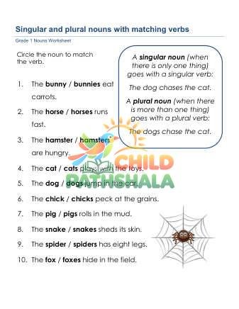 Preview of Matching Verbs Nouns B