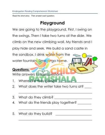 Preview of Reading Comprehension Story Playground