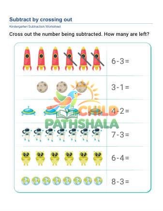 Preview of Subtract Cross Out D
