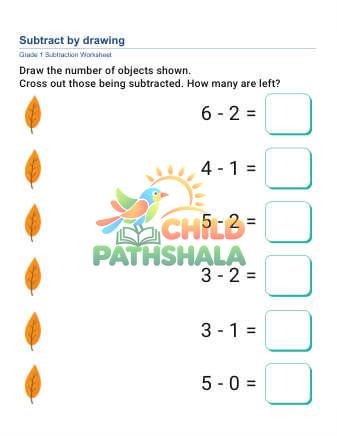 Preview of Subtract Draw Cross Out C