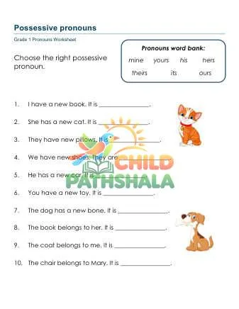 Preview of Possessive Pronouns