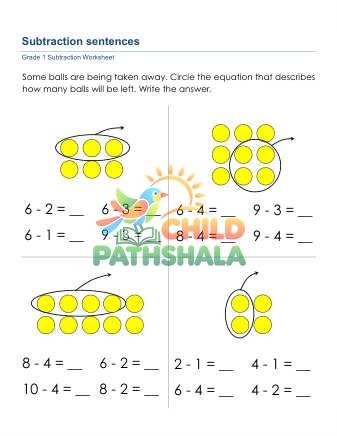 Subtraction Sentences A