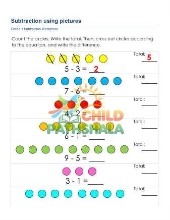 Preview of Subtraction Using Pictures