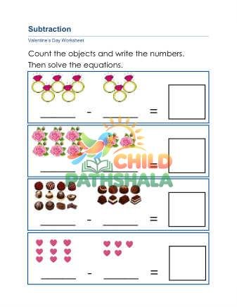 Preview of Valentine Subtraction