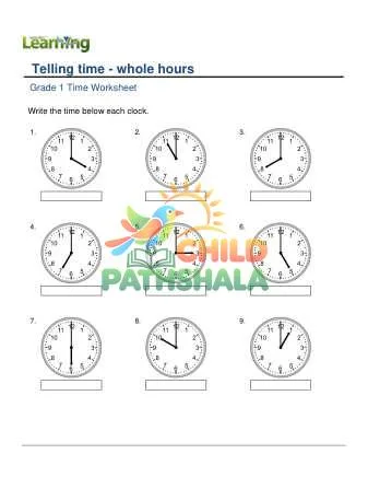 Preview of Telling Time Whole Hours