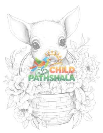 Preview of Baby Pig With Flowers Baby Flower Piglets Light