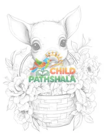 Preview of Baby Pig With Flowers Baby Flower Piglets Light