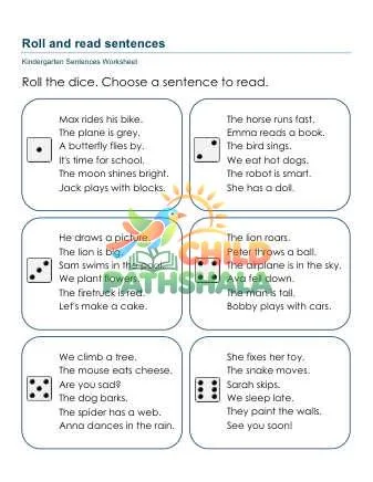 Preview of Roll Read Sentences