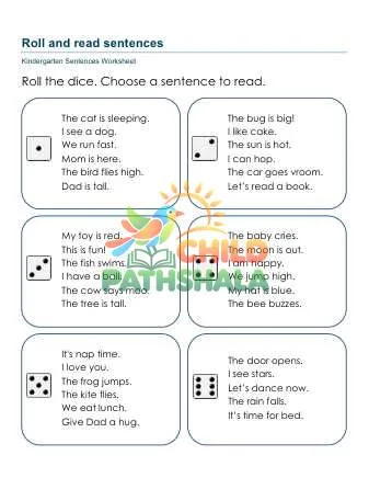 Preview of Roll Read Sentences Jey