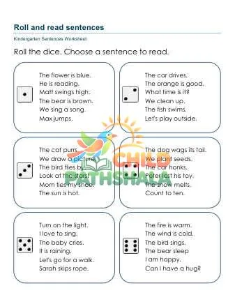 Preview of Roll Read Sentences Vuh