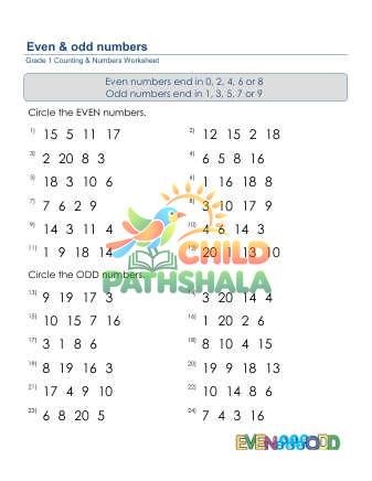 Even Odd Numbers 1