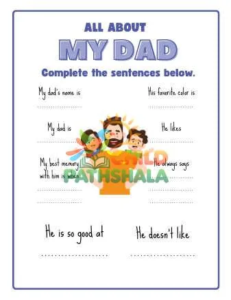 Preview of Father S Day Worksheets
