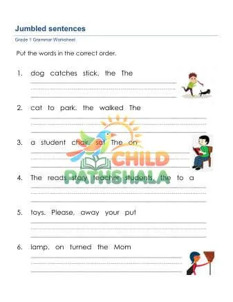 Preview of Sentence Jumbles