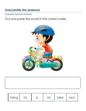 Preview of Sentence Scramble No Pic Arp