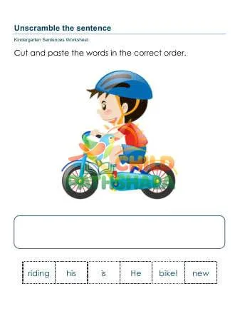 Preview of Sentence Scramble No Pic Arp