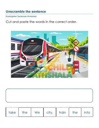 Preview of Sentence Scramble No Pic