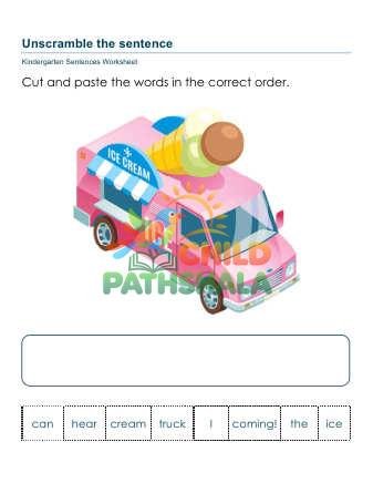 Preview of Sentence Scramble No Pic