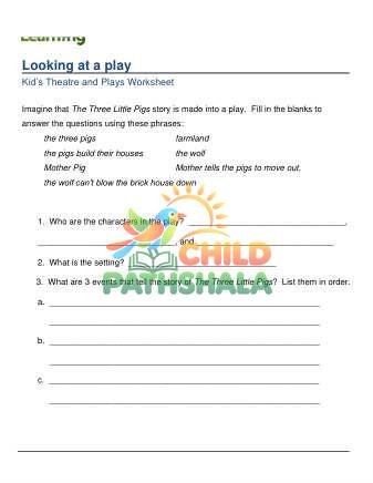 Preview of Kids Theater Looking At Plays