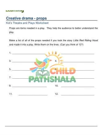 Preview of Kids Theater Plays Props