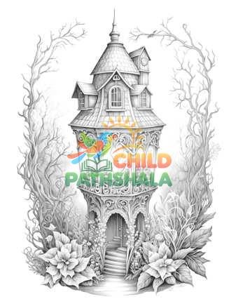 Lantern Fairy House Dark Worksheet for Grade 1