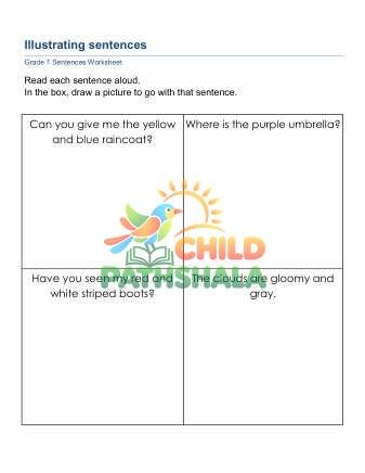 Preview of Sentences Read Draw A