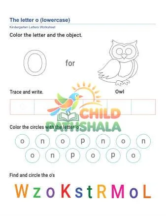 Preview of Lowercase Letter O
