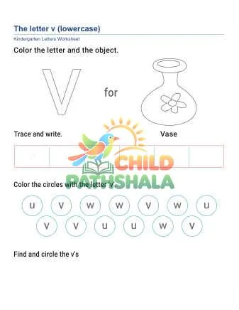 Preview of Lowercase Letter V