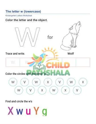 Preview of Lowercase Letter W