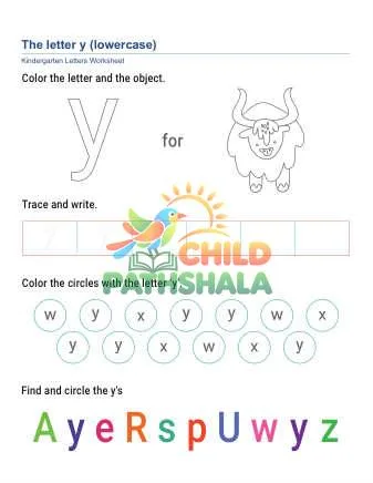 Preview of Lowercase Letter Y