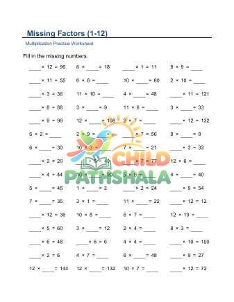 Missing Factors To 12 E